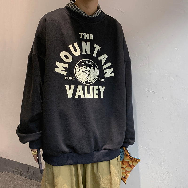 “MOUNTAIN WALIEY” ROUND NECK SWEATSHIRT W102509