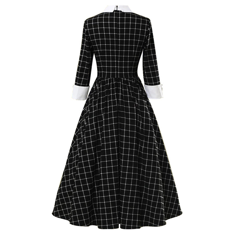 "BLACK PLAID" DRESS H042304