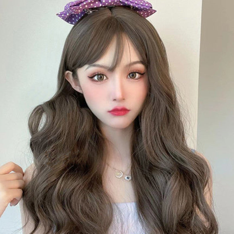 4 Colors Cute Big Wave Long Curly Wig UB6134