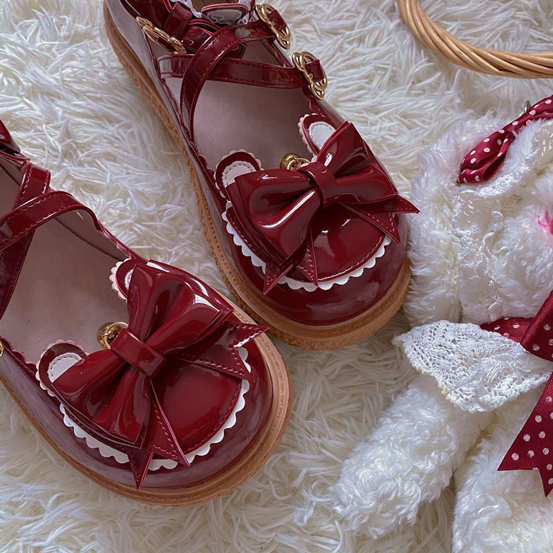 LOLITA CUTE BOW JK LEATHER SHOES UB2633