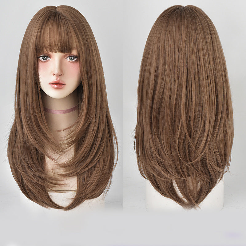 "AIR BANGS INNER BUCKLE LONG STRAIGHT" WIG H041904