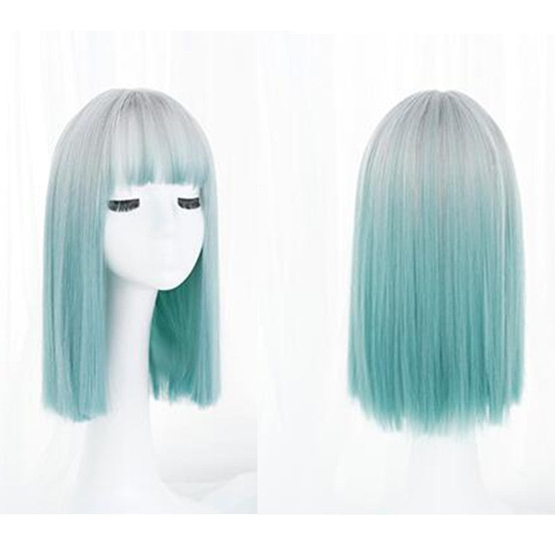 SILVER GRAY GRADIENT COLOR LONG STRAIGHT WIG UB3208