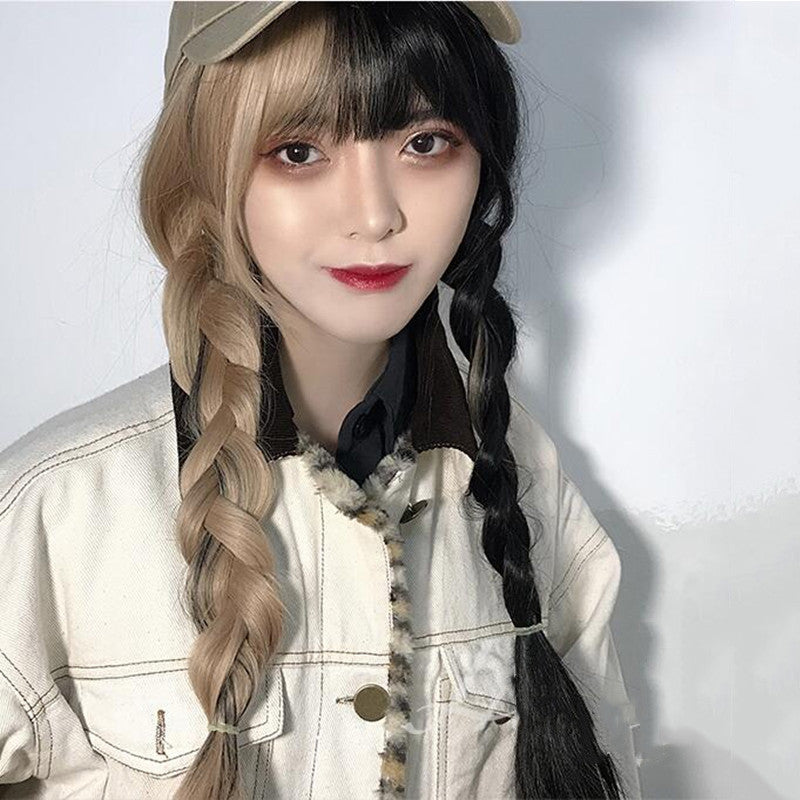 Natural Bangs Color Matching Long Straight Wig ER5789