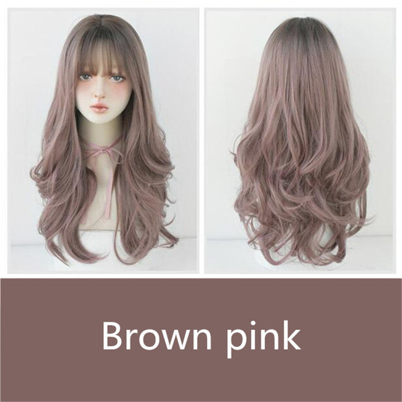 NATURAL BANGS LONG CURLY WIG UB3338