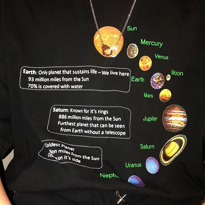 "SOLAR SYSTEM OVERSIZED" T-SHIRT N072005