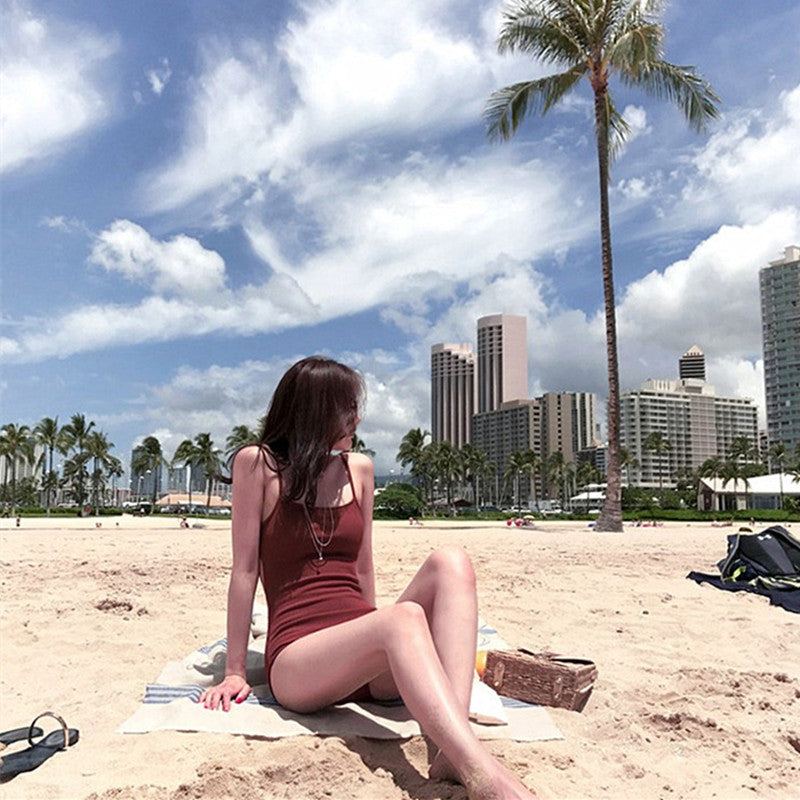 "RETRO RED ONE-PIECE" SWIMSUIT K042702