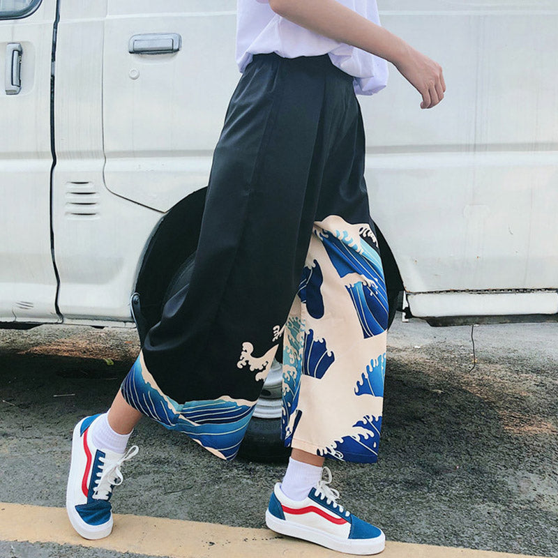 "ULZZANG HARAJUKU WAVES" WIDE LEG PANTS K071309