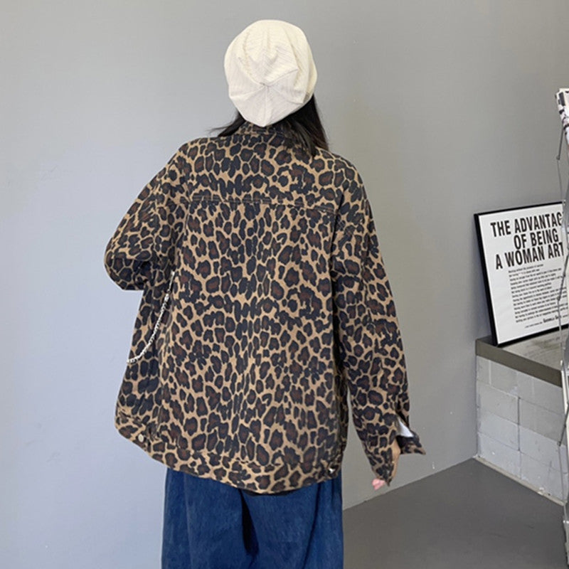 CHIC LEOPARD PRINT JACKET UB2705