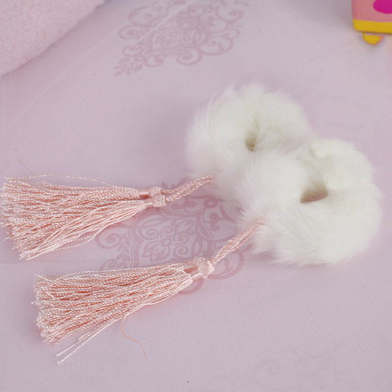 "STUFFED BALL TASSEL" HAIR TIE N092408