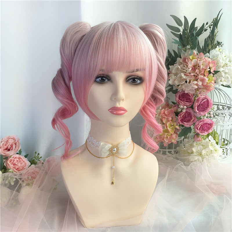 Gemini | Lolita Double Ponytail Gradient Pink Wig UZ9133