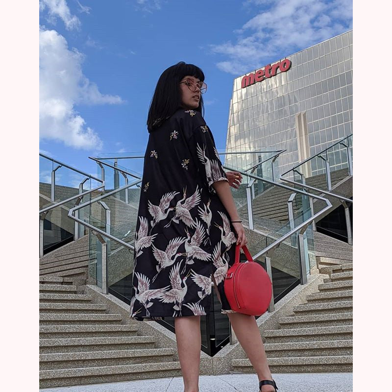 "HARAJUKU CRANE" SUNSCREEN CARDIGAN K071808