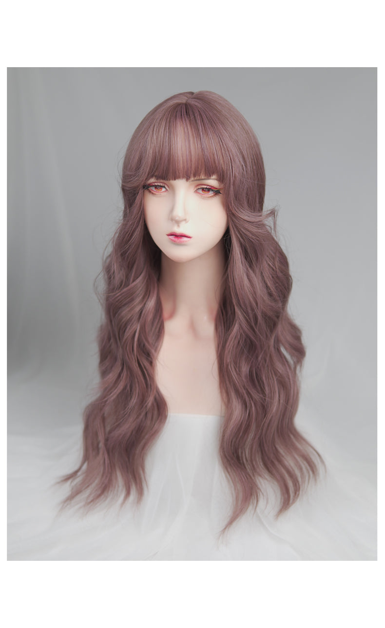PINK PURPLR LONG CURLY WIG UB97001