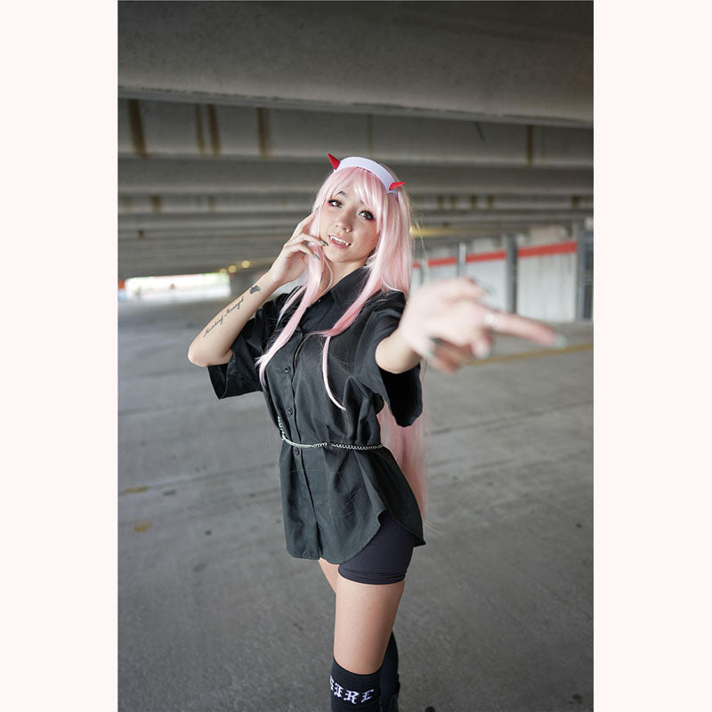 "BLACK" SHIRT WITH BELT BAG K070201