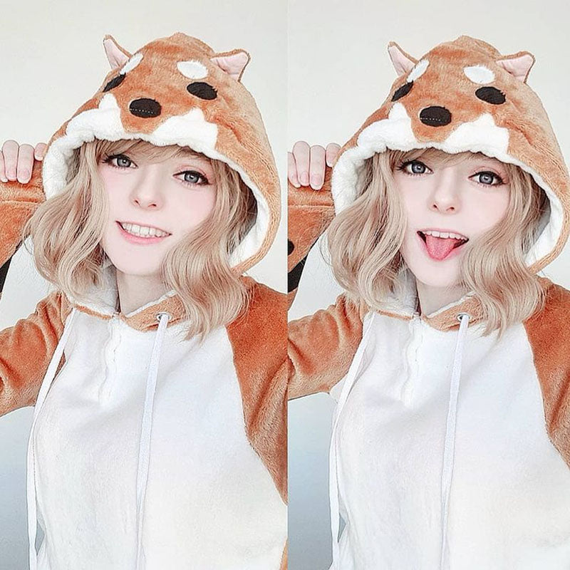 "SHIBA INU / HUSKY DOG CARTOON" HOODIE N081104