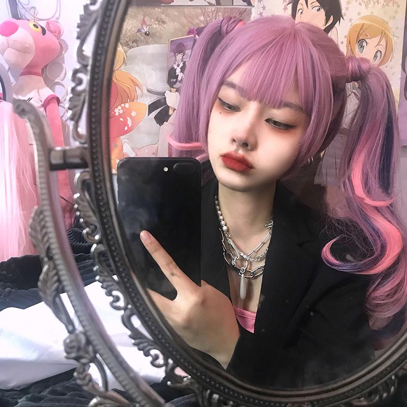 "LOLITA PINK PURPLE LONG CURLY" WIG UB2414