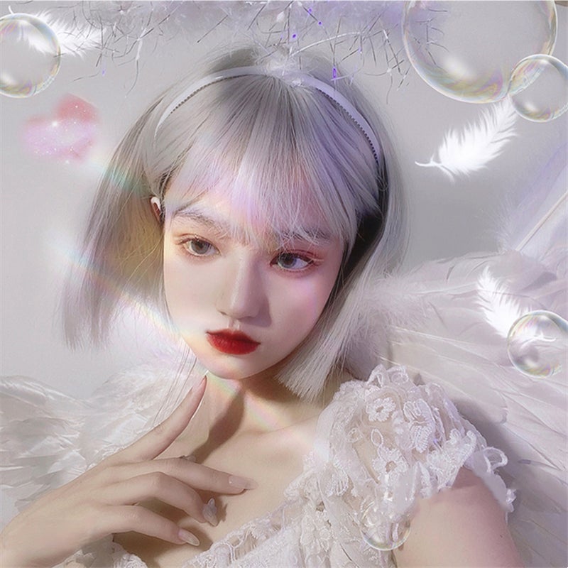 Lolita Silver Short Straight Wig UB6142