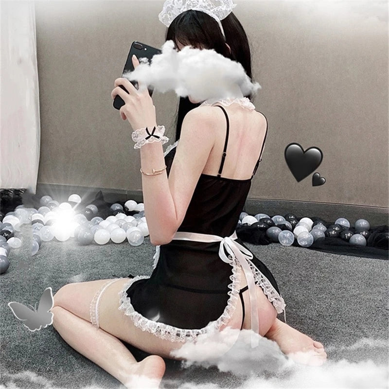 Rose Lace Cute Maid Outfit ER5899