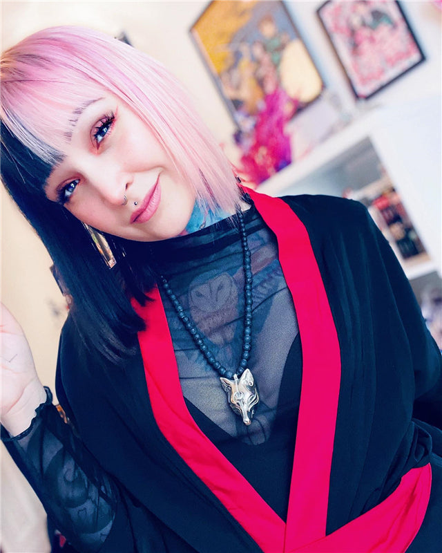 "HARAJUKU JAPANESE EMBROIDERED FOX" CARDIGAN K110806