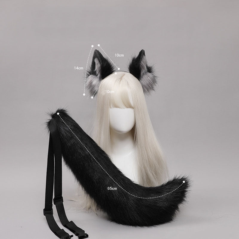 COSPLAY WOLF EAR PLUSH HAIR BAND SET UB2686