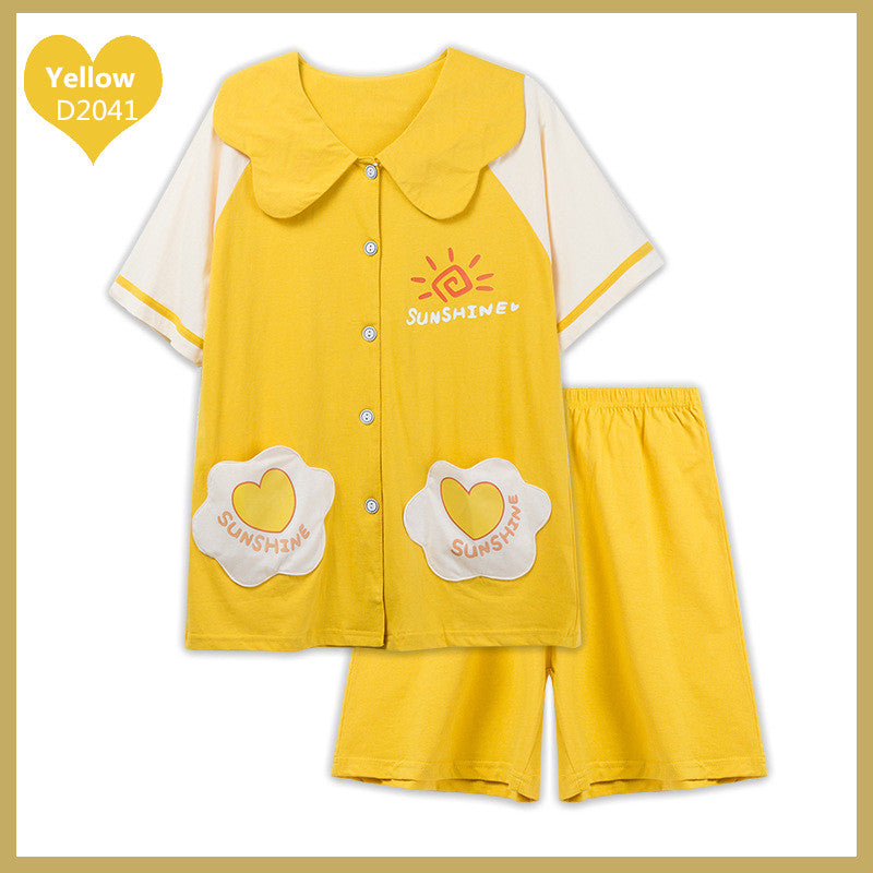 CUTE CARTOON PRINT SUMMER PAJAMAS SET UB2804