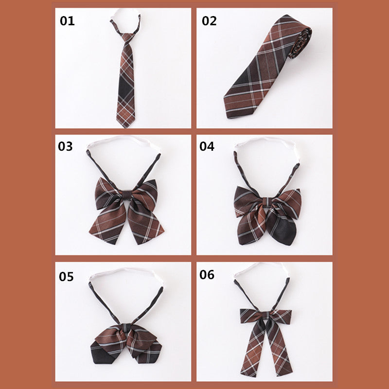 "JK BLACK BROWN CHECK" TIE/SKIRT UB2368