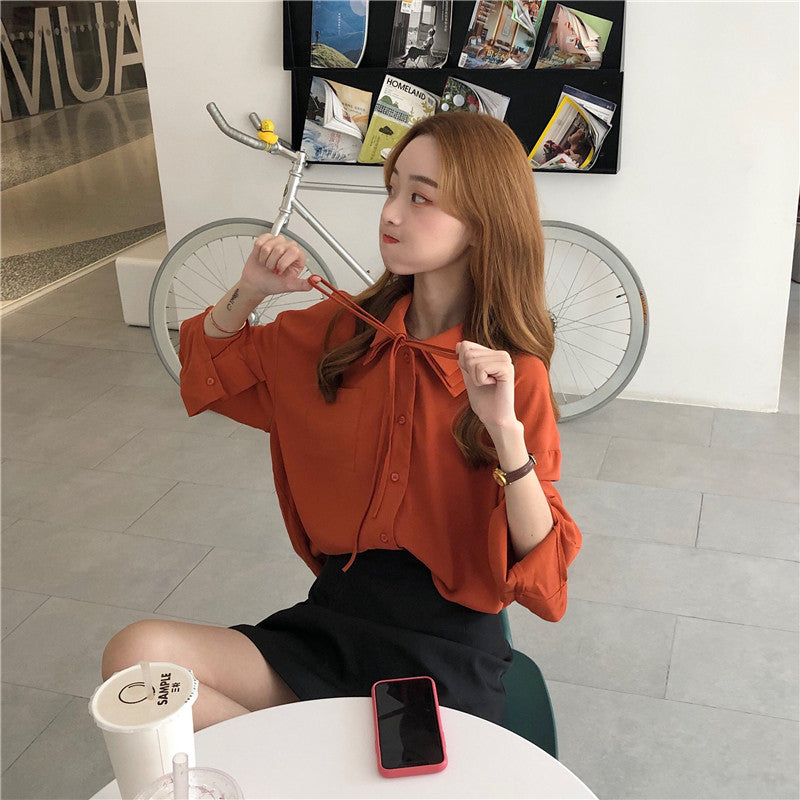 "RED / WHITE LAPEL" SHIRT N092201