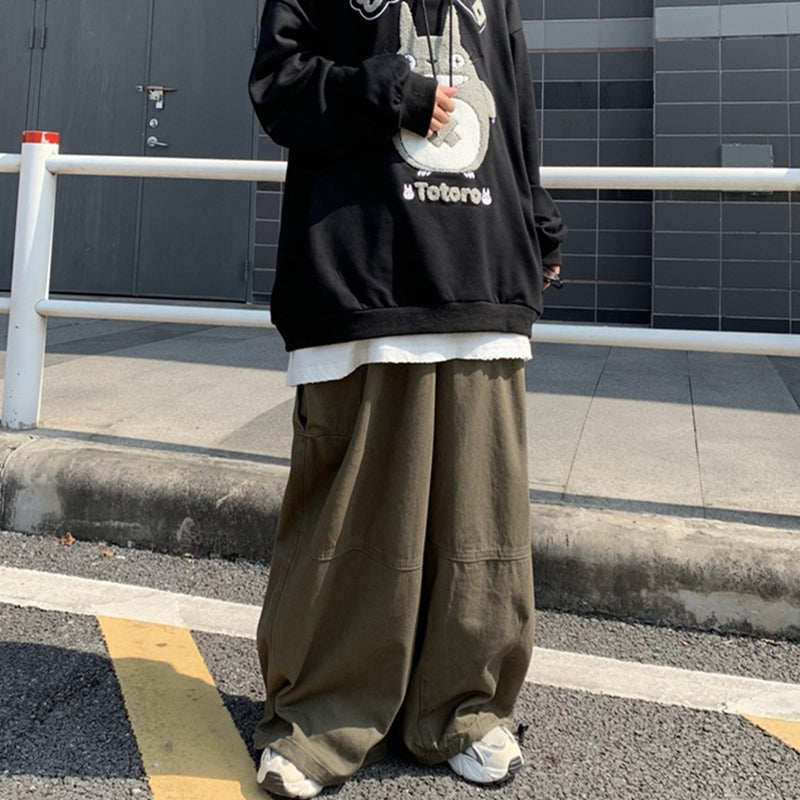 RETRO LOOSE DRAWSTRING CARGO PANTS UB2644