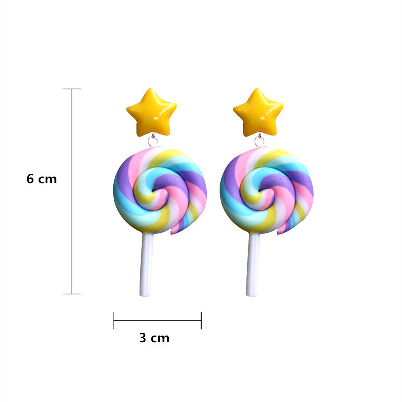 "MACARON COLOR LOLLIPOP" EARRINGS/EAR CLIPS N031004