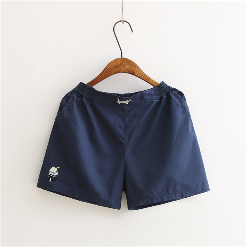 MILK PUPPY EMBROIDERED SHORTS UB2490
