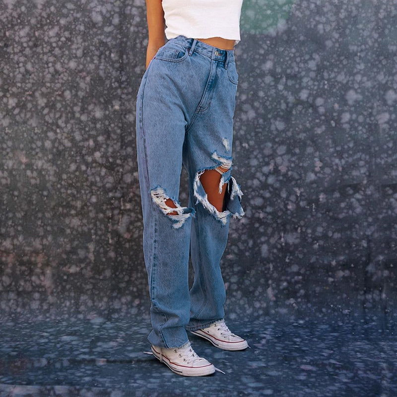 "BLUE VINTAGE RIPPED RAW" JEANS UB2433
