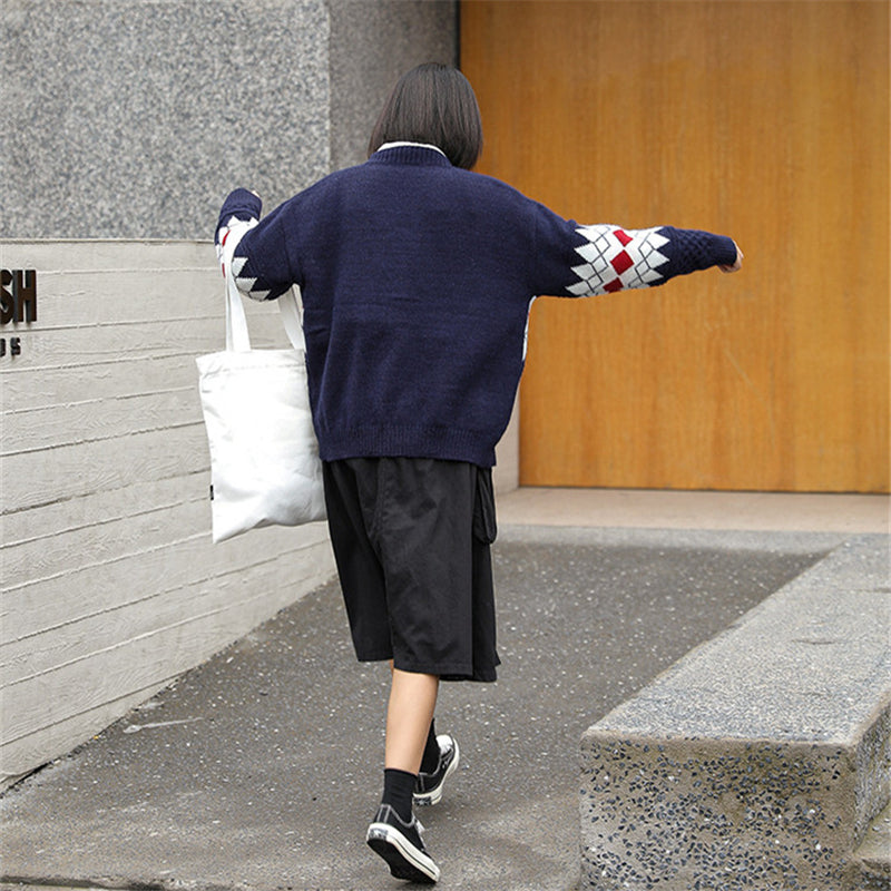 "LAZY DIAMOND SWEATER" CARDIGAN N111805