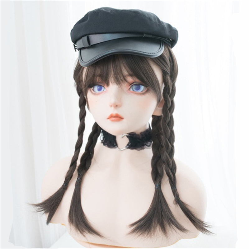 "COLD BROWN PUNK PONYTAIL LONG" WIG N012804