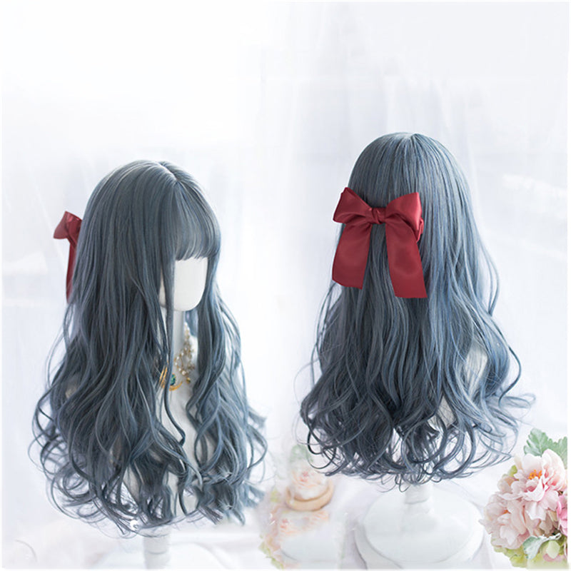 "LOLITA FOG BLUE LONG CURLY" WIG N012801