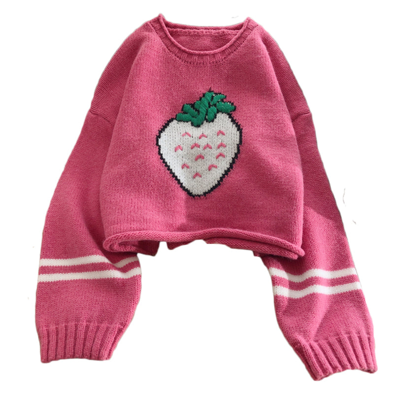 "CUTE STRAWBERRY PULLOVER" SWEATER N040603