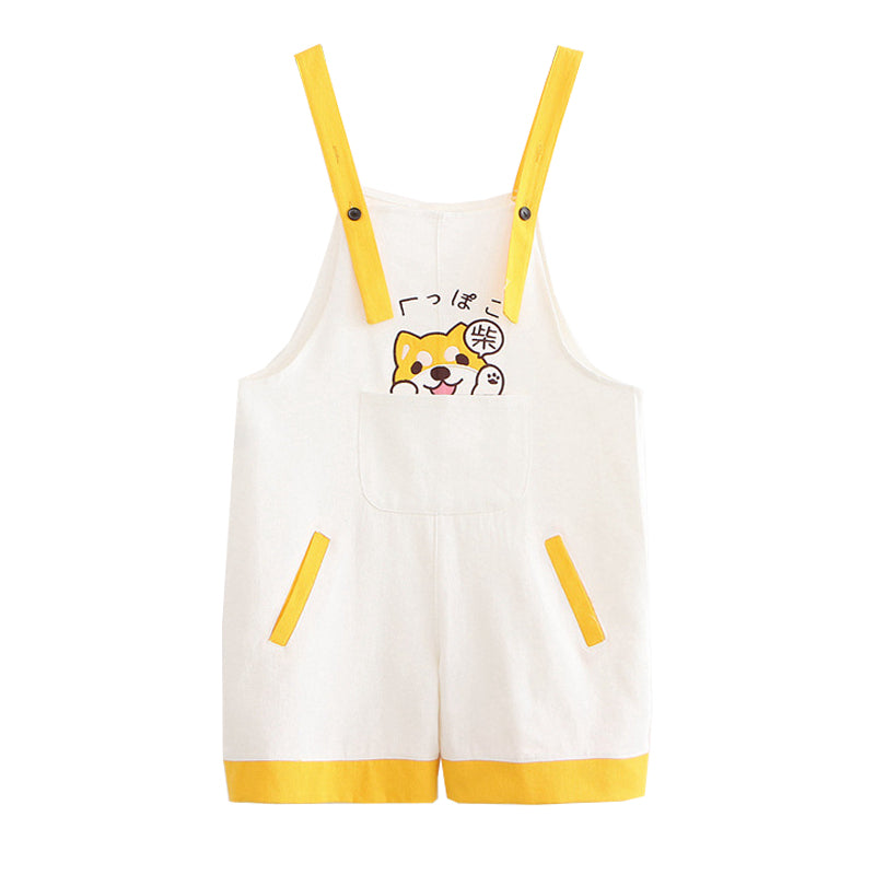 CARTOON SHIBA INU EMBROIDERED SLING SHORTS UB2496