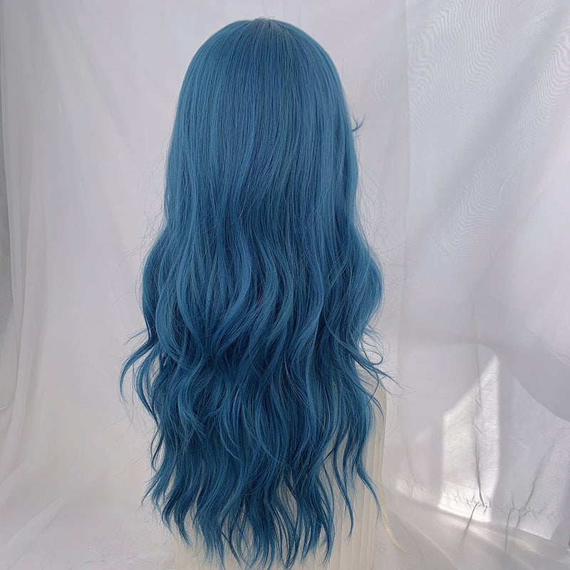 "LOLITA BLUE BANGS LONG" CURLY WIG N042801