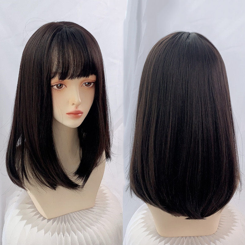 "JK CUTE NATURAL SHORT STRAIGHT" WIG N032503
