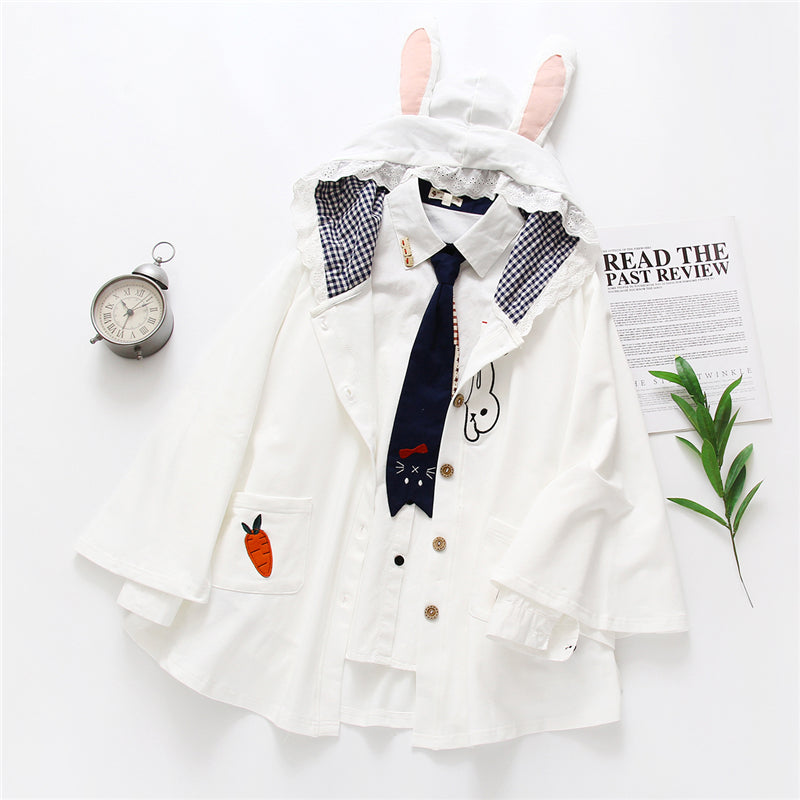 RABBIT CARROT EMBROIDERED HOODIE UB2677