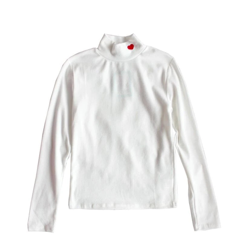 "LOVE EMBROIDERY LONG SLEEVE" SHIRT N072806