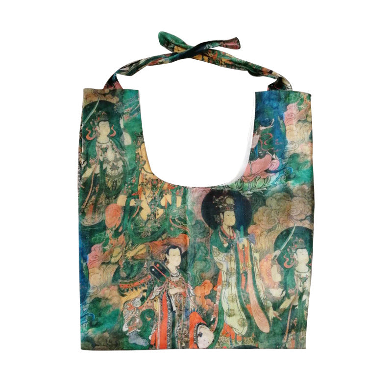 "GREEN BUDDHA PRINT CANVAS" BAG UB2429