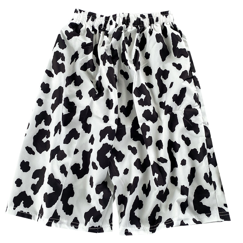 "BLACK WHITE COW PRINT" SHORTS UB2364