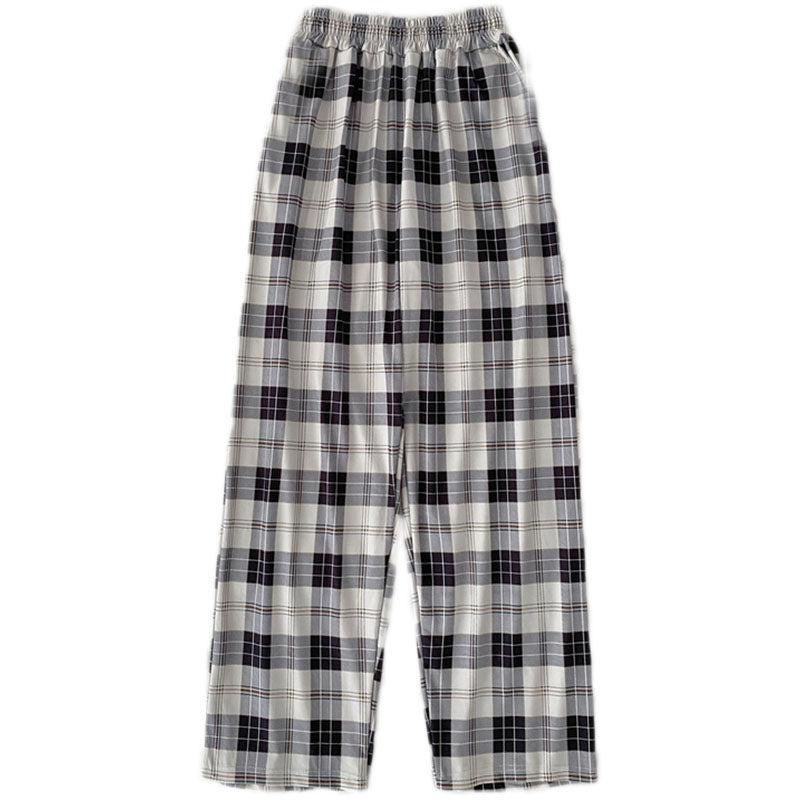 "BLUE/BLACK PLAID CASUAL" PANTS N031608