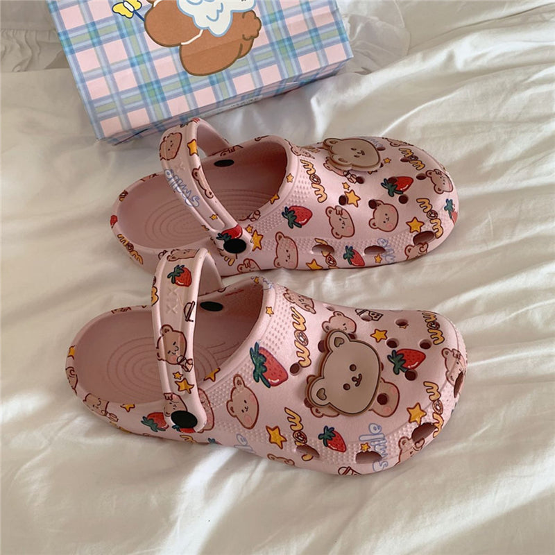 CUTE BEAR PRINT SLIPPERS UB2767