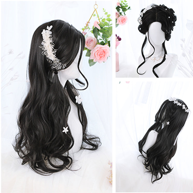 "LOLITA BLACK MID LENGTH CURLY" WIG N102704