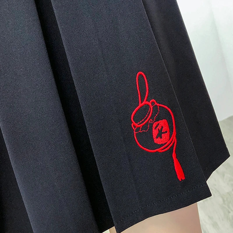 "EMBROIDERED PLEATED" SKIRT N090809