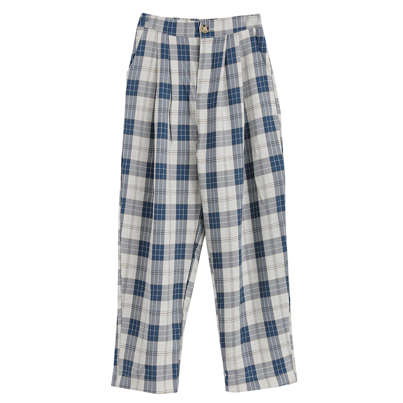 "BLUE PLAID" PANTS N012011