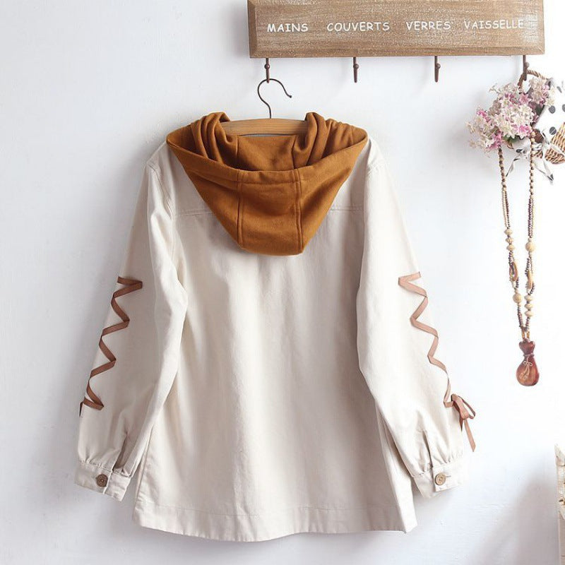 CUTE KOALA EMBROIDERED HOODED JACKET UB2800