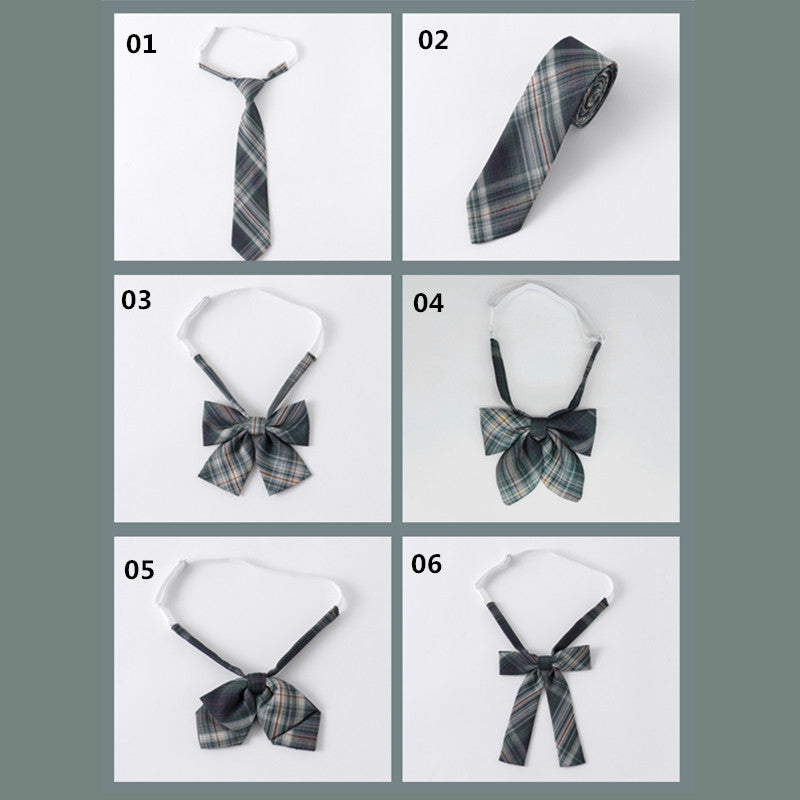 "JK BROWN GREEN CHECK" TIE/SKIRT UB2367