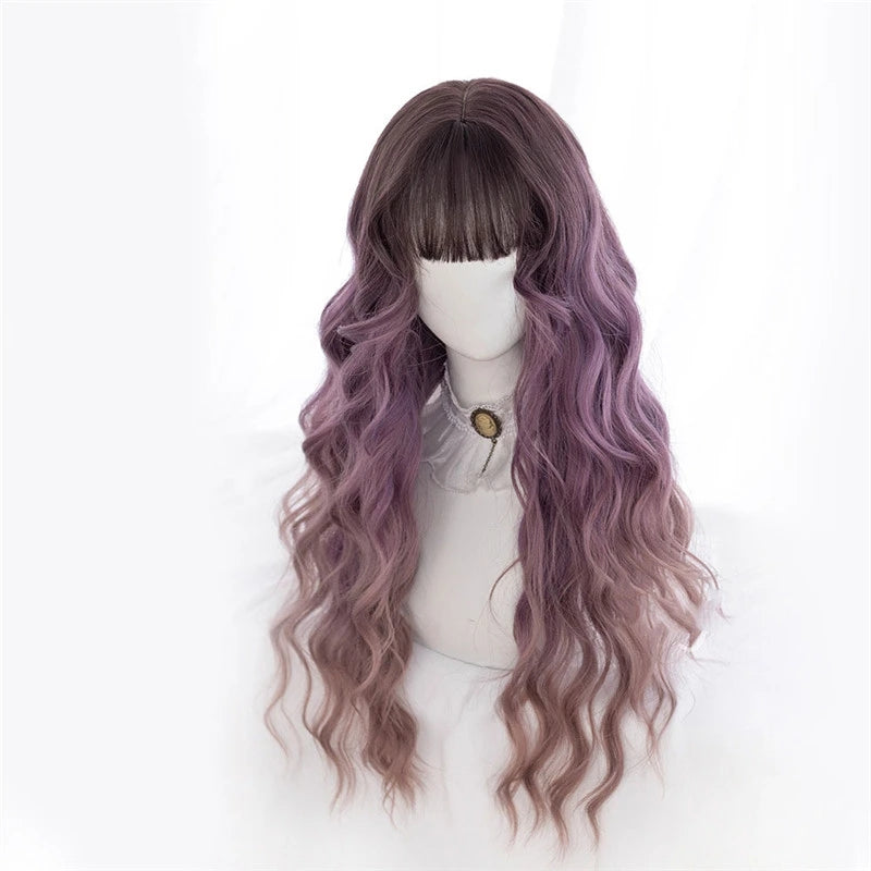 "LOLITA ROSE PURPLE GRADIENT LONG STRAIGHT/CURL" WIG N032003