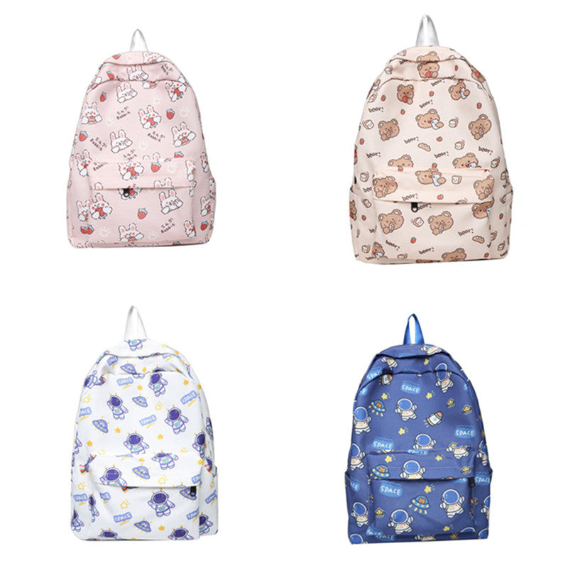 CUTE BEAR/BUNNY/SPACEMAN PRINT BACKPACK UB2608